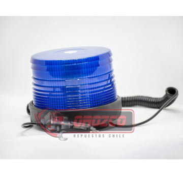 Baliza LED azul Imantada con Enchufe 12V/24V
